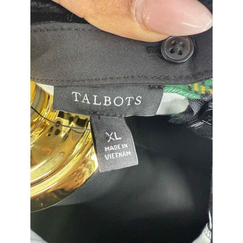 NWT Talbots A Line Dress Women XL Green Plaid - Picture 4 of 10